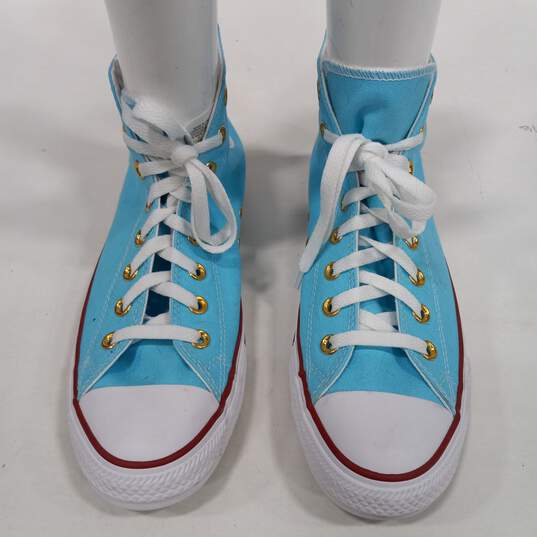 Converse Unisex 152620C Cyan Classic Hi-Top Sneakers Size M9/W11 image number 3