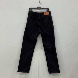 Mens Black Dark Wash 5-Pocket Design Denim Straight Jeans Size 34/32 alternative image