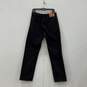 Mens Black Dark Wash 5-Pocket Design Denim Straight Jeans Size 34/32 image number 2