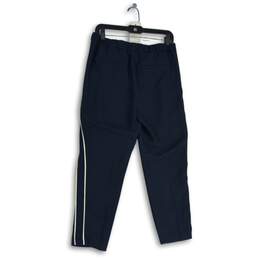 Banana Republic Womens Navy Blue White Striped Pull-On Ankle Pants Size S alternative image