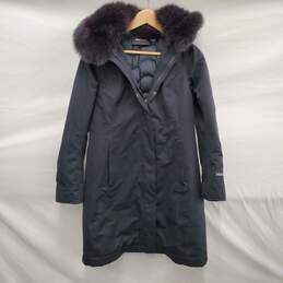 Marmot WM's Polyester Black Winter Parka and Faux Fur Hood Size S/P