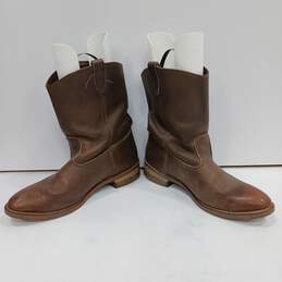 Men's Brown Leather Boots Size 14 alternative image