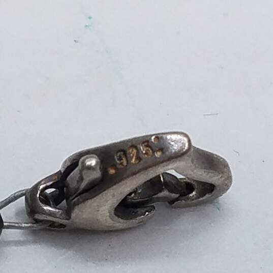 Sterling Silver Crystal 16in Necklace + Earring Set Bundle 2 pcs 29.6g image number 6