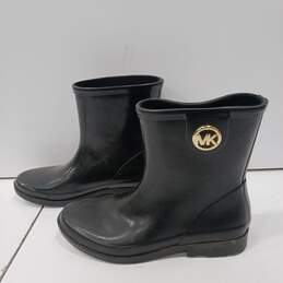 Michael Kors Benji Black Rain Boots Size 8