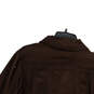 NWT Womens Brown Long Sleeve Collared Pockets Full-Zip Jacket Size 0X/16W image number 4