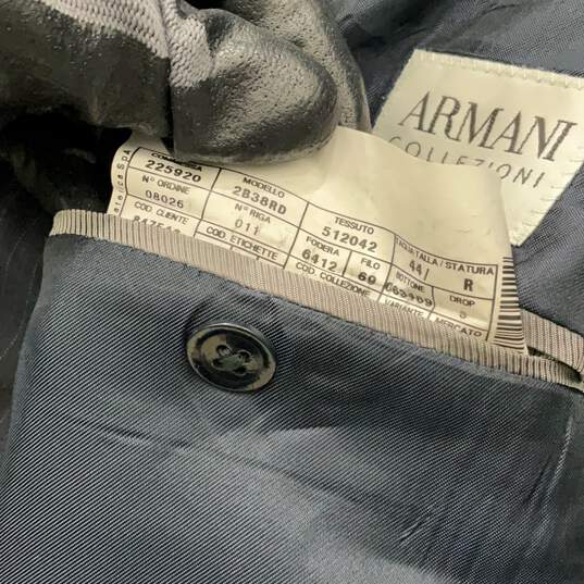 Armani Collezioni Mens Navy Blue Blazer And Pants 2 Piece Suit Set Sz 44R W/COA image number 6