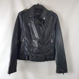 Express Women's Black Leather Jacket SZ M NWT