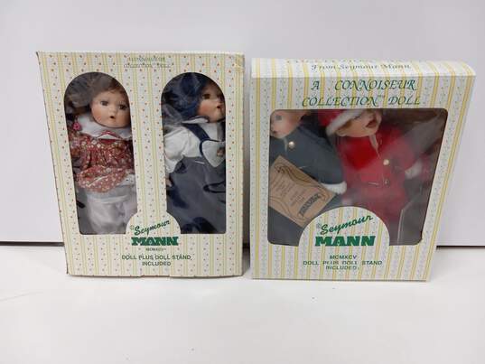 Bundle of 4 Seymour Mann Porcelain Dolls IOB image number 1