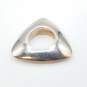 Sterling Silver Triangular Cut - Out Circle Modernist Pendant 15.7g image number 1