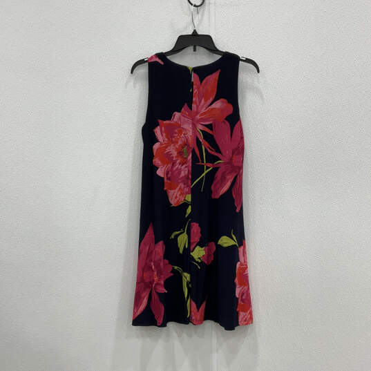 NWT Womens Multicolor Floral Round Neck Sleeveless A-Line Dress Size 10 image number 2