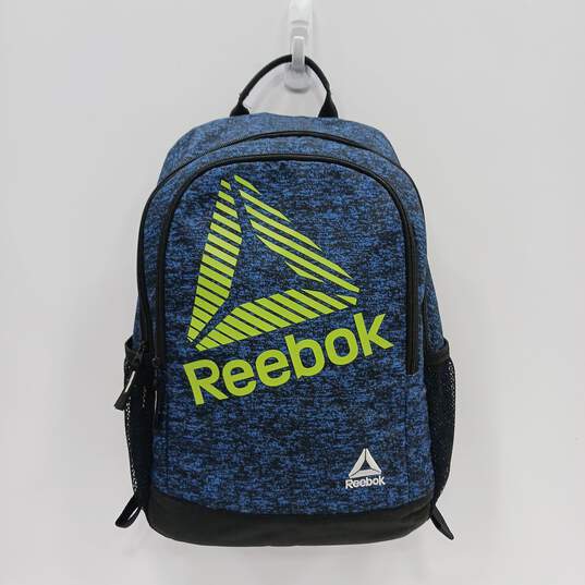 Reebok Blue/Black Logo Padded Laptop Backpack image number 1
