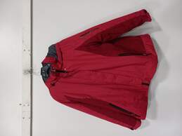 Women's Red Parka Style Winter Coat Size 1X