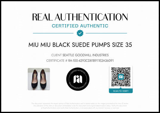 Miu Miu Black Suede Platform Pumps Women's Size 5 (Authenticated) image number 9