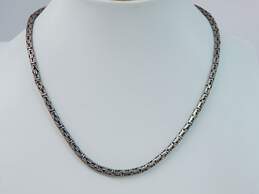 Artisan 925 Byzantine Bali Chain Hook Clasp Collar Necklace alternative image
