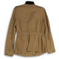 Womens Brown Long Sleeve Flap Pockets Full-Zip Military Jacket Size 8 image number 2