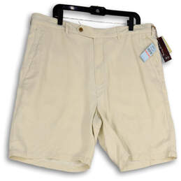 NWT Mens Ivory Flat Front Slash Pocket Chino Shorts Size 40