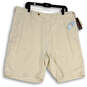 NWT Mens Ivory Flat Front Slash Pocket Chino Shorts Size 40 image number 1