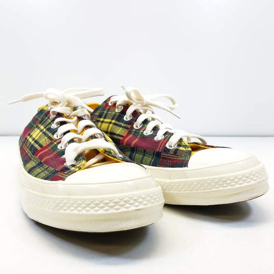 Converse Chuck Taylor Men's Shoes Yellow Plaid Size 11 image number 3