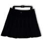 Womens Black Pleated Regular Fit Side Zip Short A-Line Skirt Size 12 image number 1