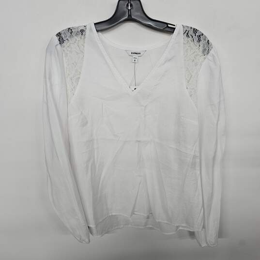 Express Long Sleeve White Blouse image number 1