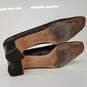 Salvatore Ferragamo Black Croc Leather Chunky Heel Pumps Women's Size 8.5 image number 6