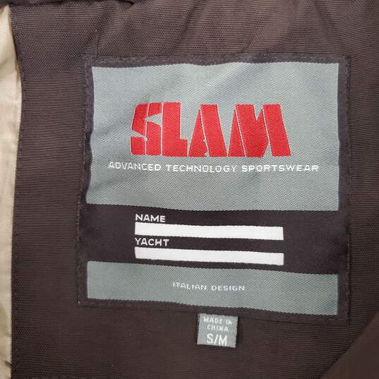 Slam MN's 100% Polyester Brown Camel Hunting Sports Snap & Zipper Parka Size S/M image number 4