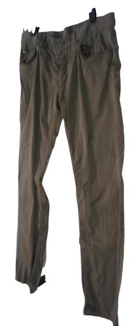 Men's Brown Dark Wash Stretch Casual Straight Leg Jeans Size 33R alternative image