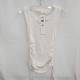 Good American White Rouched Tank NWT Size 0