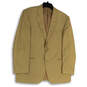 Mens Tan Notch Lapel Pockets Single Breasted Two Button Blazer Size 42R image number 1
