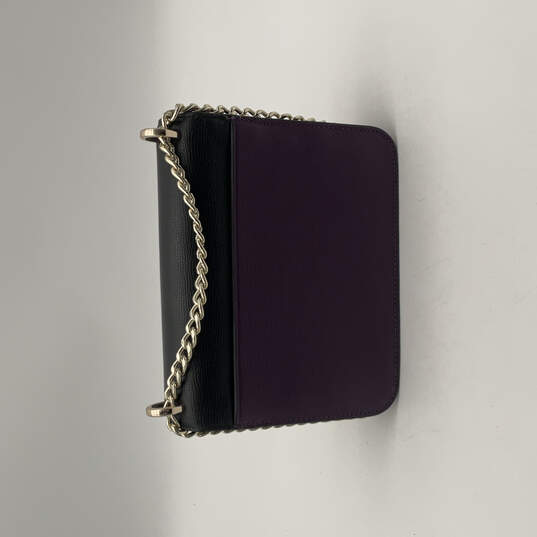 Buy the Womens Remi Purple Black Leather Semi Chain Strap Mini