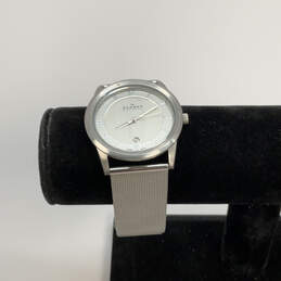 Designer Skagen Silver-Tone Chain Strap White Round Dial Analog Wristwatch