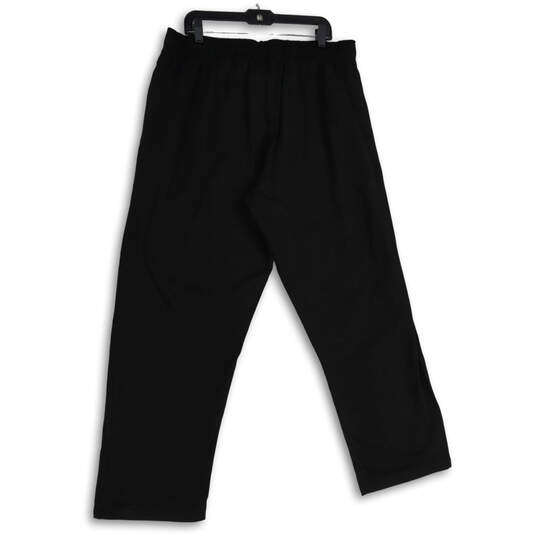 Mens Black Slash Pocket Elastic Waist Pull On Activewear Sweatpants Sz 2XL image number 2