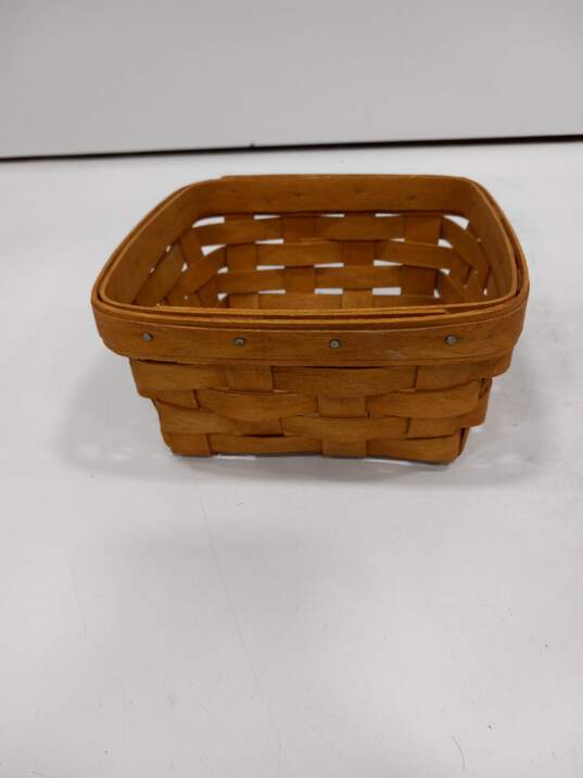 Small Longaberger Hand Woven Basket image number 3