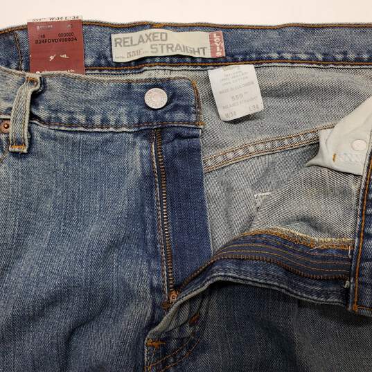 Levi Strauss Relaxed Straight 559 Men's Jeans W34 L34 NWT image number 4