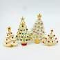 VNTG/MOD Icy Rhinestone Snowflake Glitter Christmas Brooches 56.3g image number 2