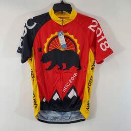 Primal Men Red Yellow Cycling Jersey M NWT alternative image