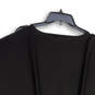 Womens Black Kimono Sleeve Round Neck Pullover Blouse Top Size Large image number 1