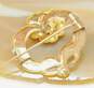 Antique 10K Yellow Gold Rhinestone Accent Flower Brooch 4.5g image number 2