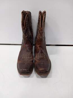 Tony Lama Women's Brown Leather Square Toe Western Boots Size 9.5B