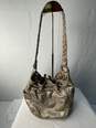 Certified Authentic Michel Kors Silver Gently Used Metallic Hobo Bag image number 4