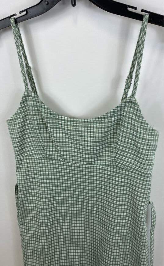 NWT John Galt Womens Green White Colleen Gingham Scoop Neck Mini Dress One Size image number 3