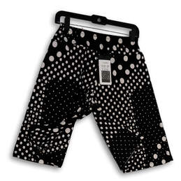 NWT Womens Black White Polka Dots Elastic Waist Pull-On Biker Shorts Size S