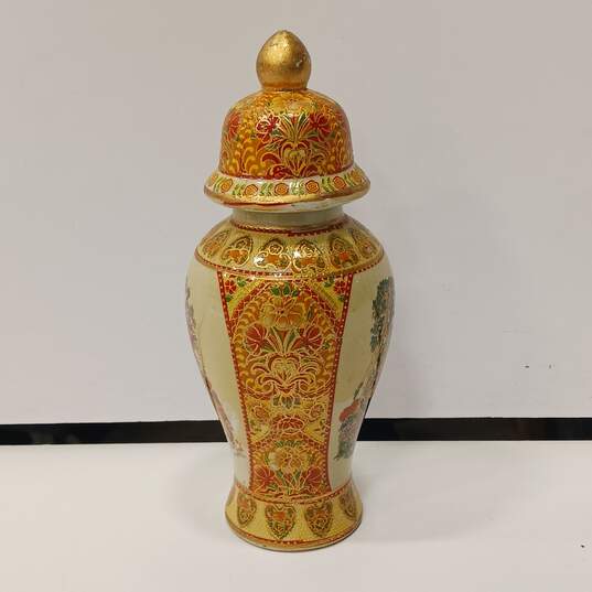 Vintage Hand painted Asian Ginger Jar image number 2