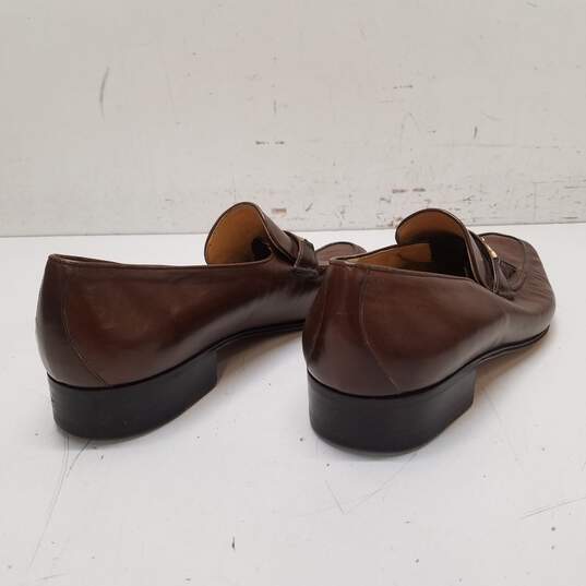 BALLY Waldorf Brown Leather Tassel Horsebit Loafers Shoes Men's Size 10.5 M image number 4