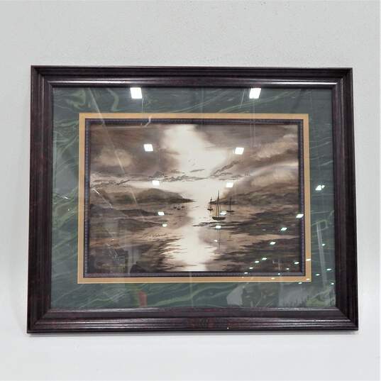 Marlene Butterworth Artist Signed Framed Nautical Maritime Seascape Painting Art image number 1