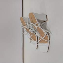 Women's SIMMI Lace Up Open Toe High Block Shoe String Heels 8