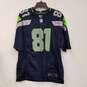 Mens Blue Seattle Seahawks Golden Tate #81 Football NFL Jersey Size Large image number 1