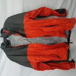 Marmot Black/Orange Nylon Size M Rain Jacket