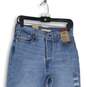 NWT Womens Blue Denim Medium Wash Wedgie Straight Leg Jeans Size 28x28 image number 3