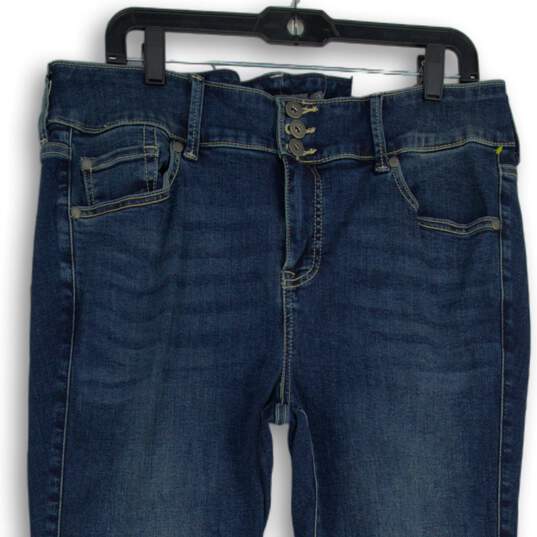 NWT Torrid Womens Blue Denim Dark Wash Super Soft Button Fly Jegging Jeans 16S image number 3